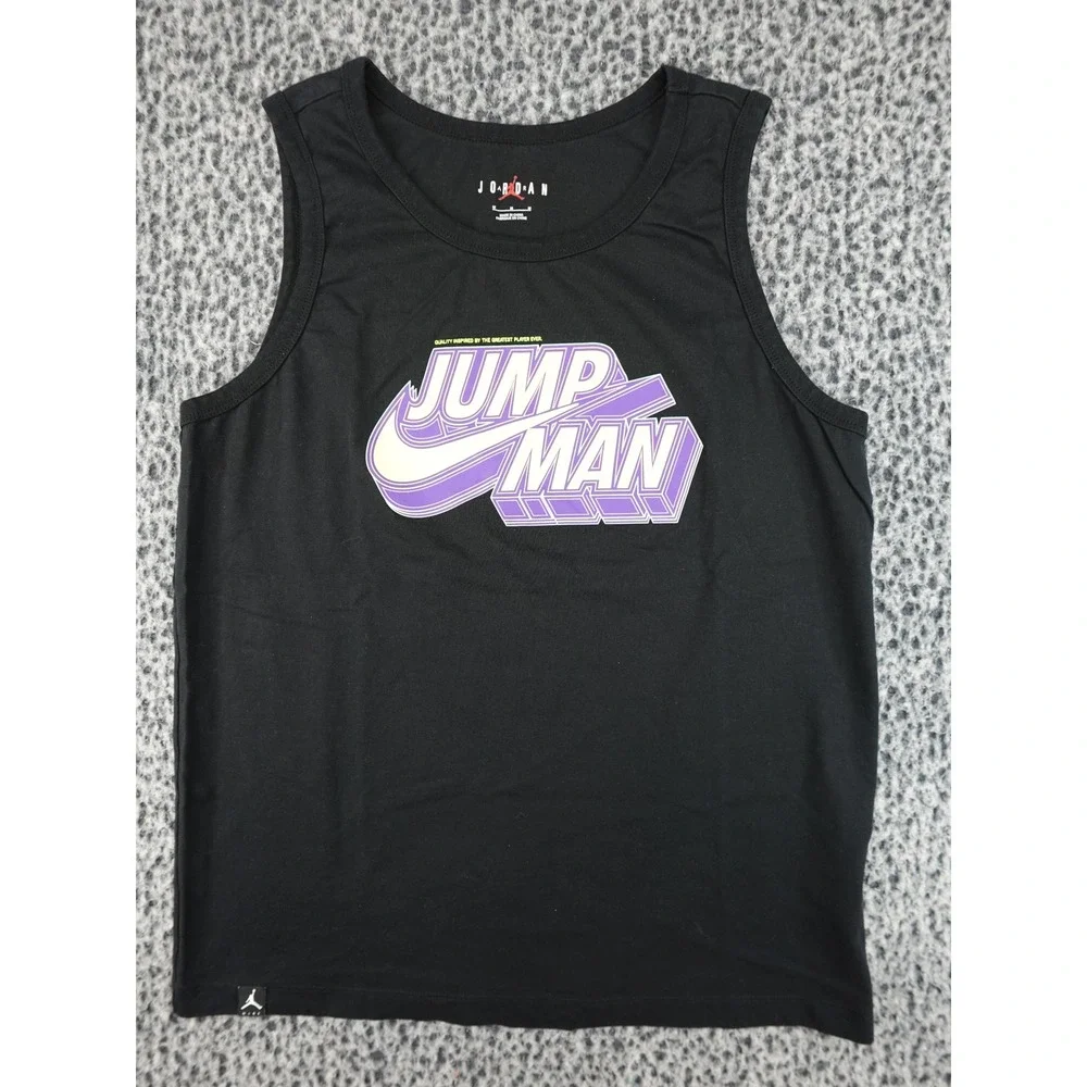 Jordan‎ Tank Top Mens Medium Black Jumpman Graphic DM1450-010 Sleeveless Shirt